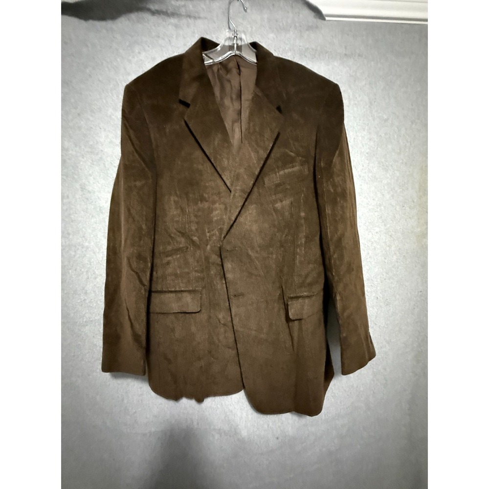 Zagato Signature Collection Corduroy Blazer Men's 48L Brown Jacket Sport Coat